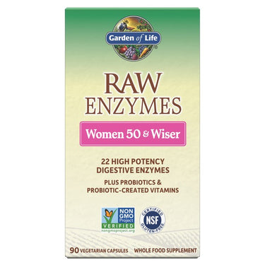 RAW Enzymes Women 50 & Wiser Digestive Health - Garden of Life